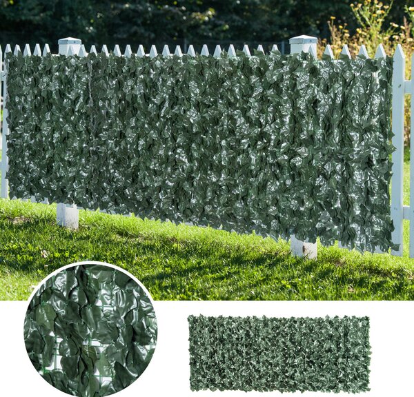 Umělý živý plot Outsunny, ochranná obrazovka s odolností proti UV záření 240 x 100 cm pro zahradní svatbu | Aosom