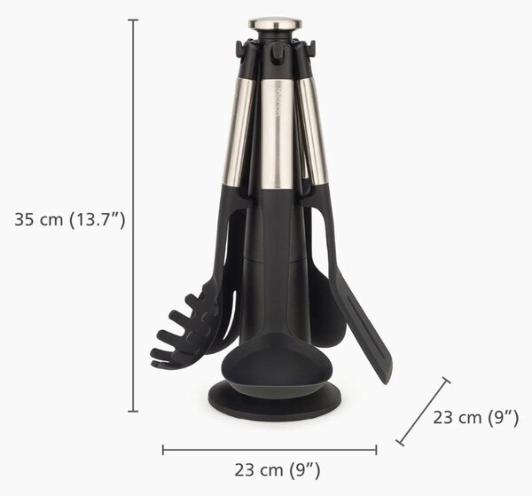 Joseph Joseph Sada silikonových kuchyňských pomůcek se stojanem Elevate Silicone Steel