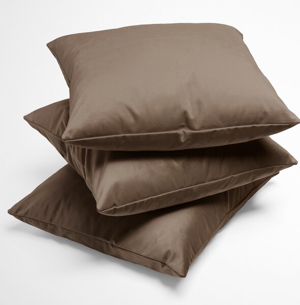 Biante Sametový povlak na polštář Velvet Premium SVP-005 Světle hnědý 40 x 40 cm