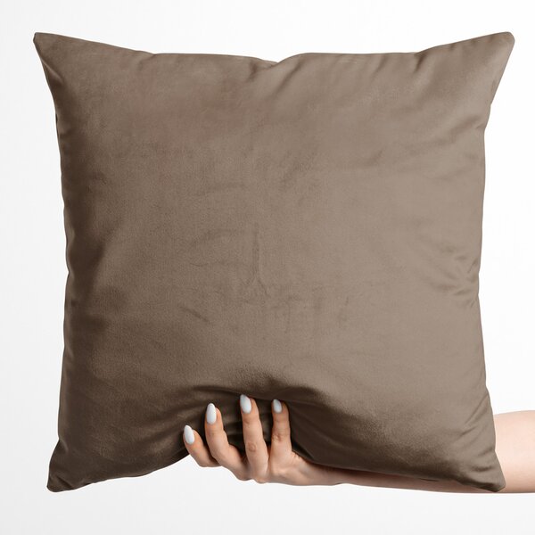 Biante Sametový povlak na polštář Velvet Premium SVP-005 Světle hnědý 40 x 40 cm