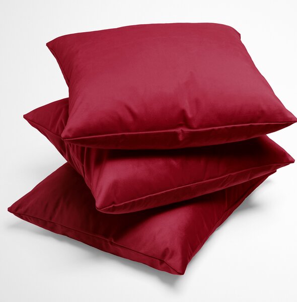 Biante Sametový povlak na polštář Velvet Premium SVP-007 Malinově červený 30 x 50 cm
