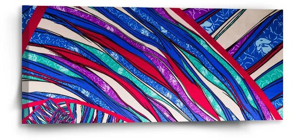 Sablio Obraz Pruhovaný motiv 2 - 110x50 cm