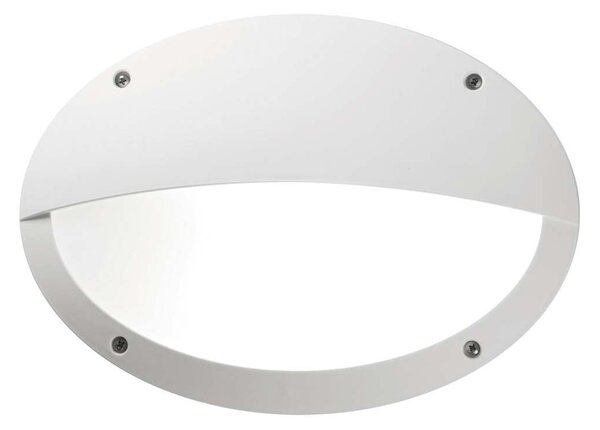 Dopo Teia oval hood E27 přisazené svítidlo bílé