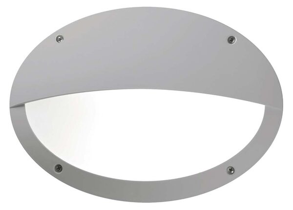 Dopo Teia oval hood E27 přisazené svítidlo šedé