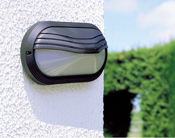 Cristher Plaff oval hood E27 přisazené svítidlo černé