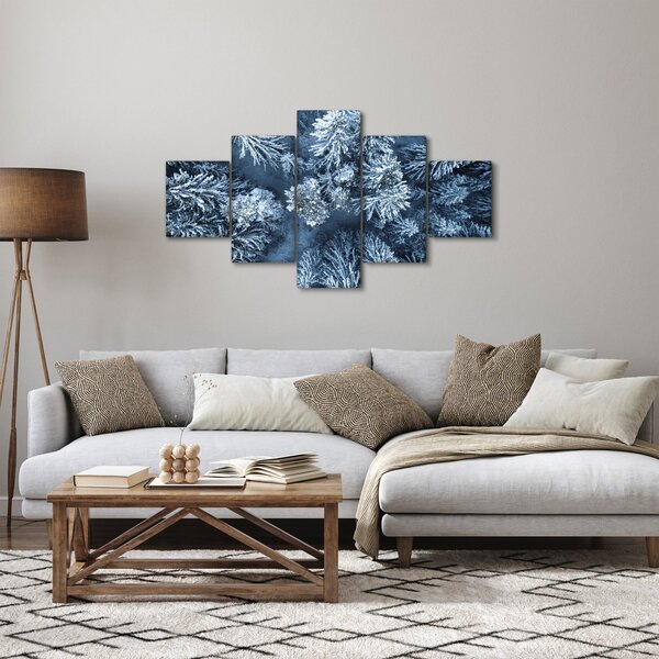 Obraz - Zasněžený les (125x70 cm)