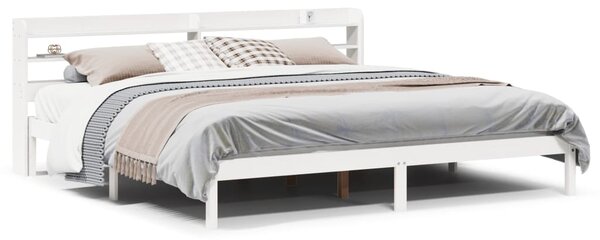 Postel bez matrace bílá 200 x 200 cm masivní borovice 3306550