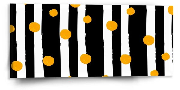 Sablio Obraz Pruhy a puntíky - 110x50 cm