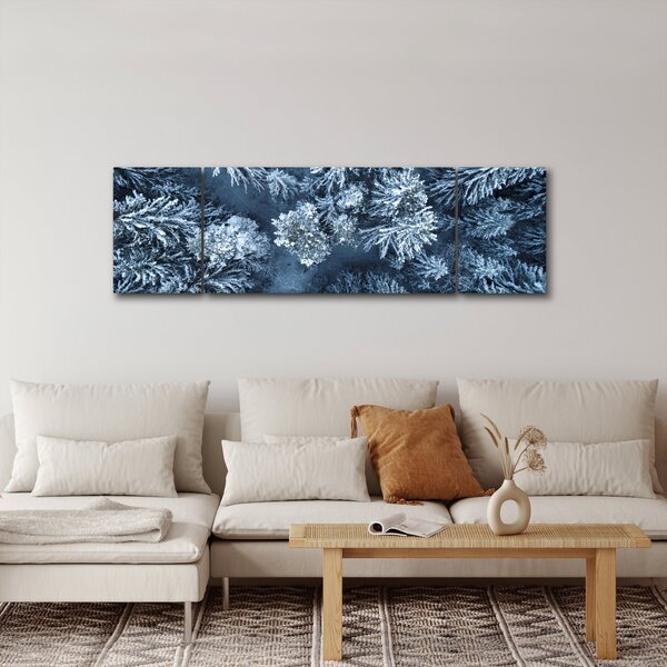 Obraz - Zasněžený les (170x50 cm)