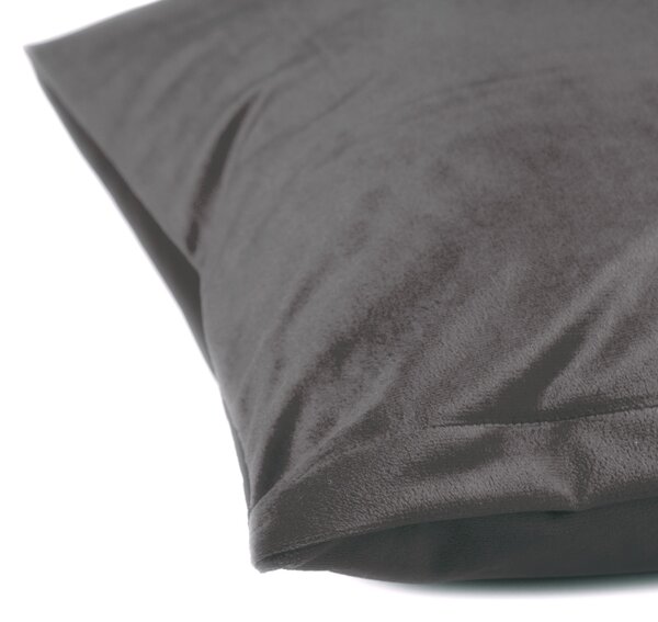 Biante Sametový povlak na polštář Velvet Premium SVP-017 Tmavě šedý 30 x 50 cm