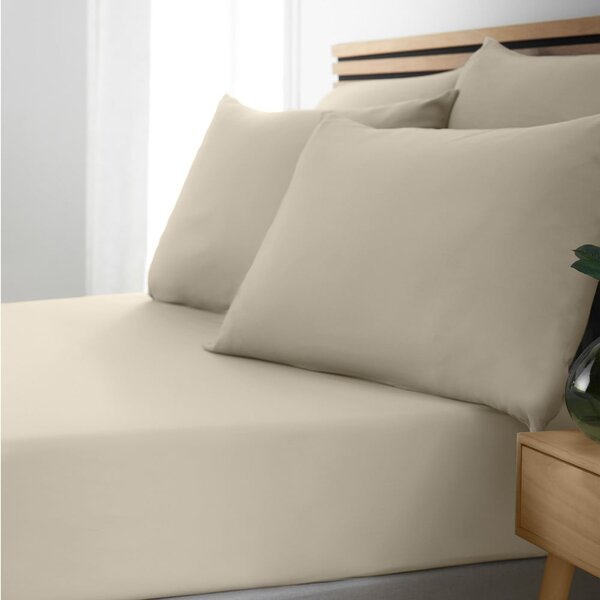 Béžové napínací prostěradlo 90x190 cm So Soft Easy Iron – Catherine Lansfield