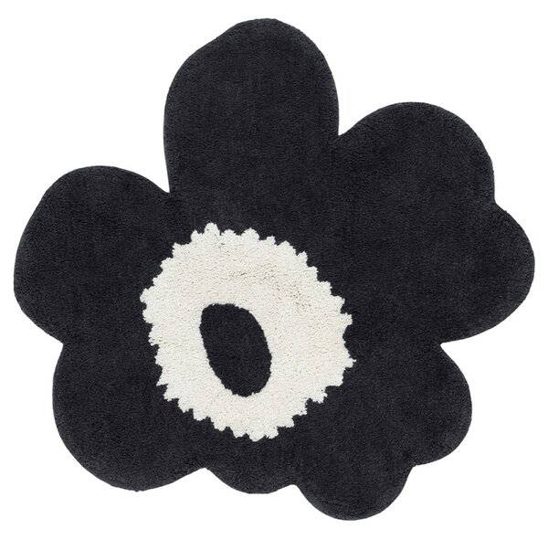 Koupelnová předložka Unikko 73x74, černo-bílá