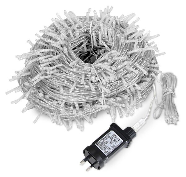Světelný vánoční závěs - kombinace různobarevné nebo teplé bílé barvy, 2m, 208 LED
