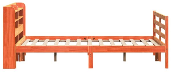 Postel bez matrace voskově hnědá 150 x 200 cm masivní borovice 3306664