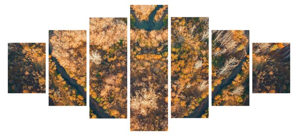Obraz - Řeka ve tvaru srdce (210x100 cm)