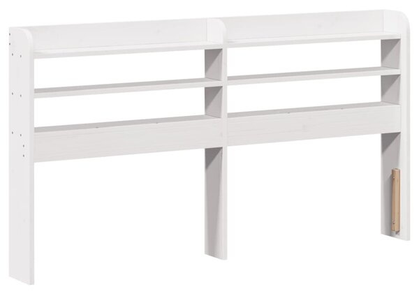Rám postele s čelem bílý 135 x 190 cm masivní borovice 3306675