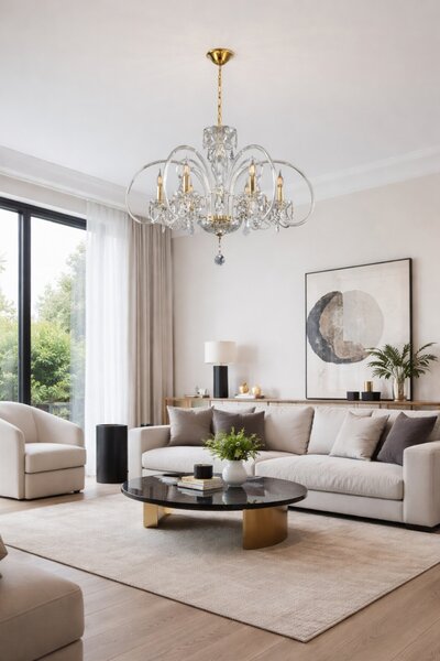 Moderní křišťálový lustr EL442602PB, Varianta Zlatý