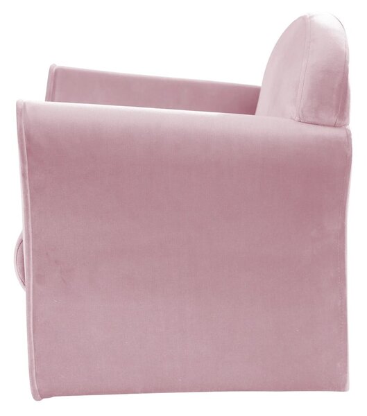 Světle růžové sametové dětské křesílko Lil Sofa – Roba