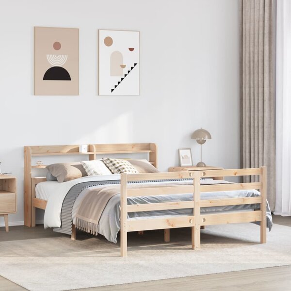 Rám postele s čelem 135 x 190 cm masivní borovice 3306674
