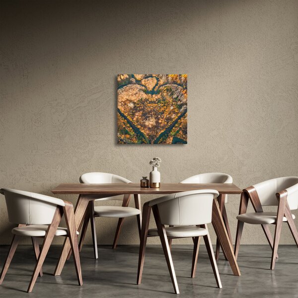 Obraz - Řeka ve tvaru srdce (30x30 cm)