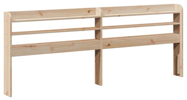 Rám postele s čelem 200 x 200 cm masivní borové dřevo 3306692