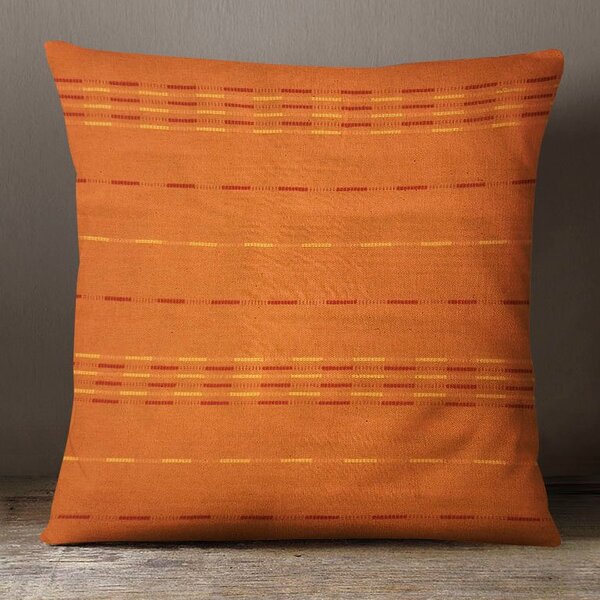 Goldea bavlněný povlak na polštář kanafas - vzor oranžové pruhy 30 x 50 cm