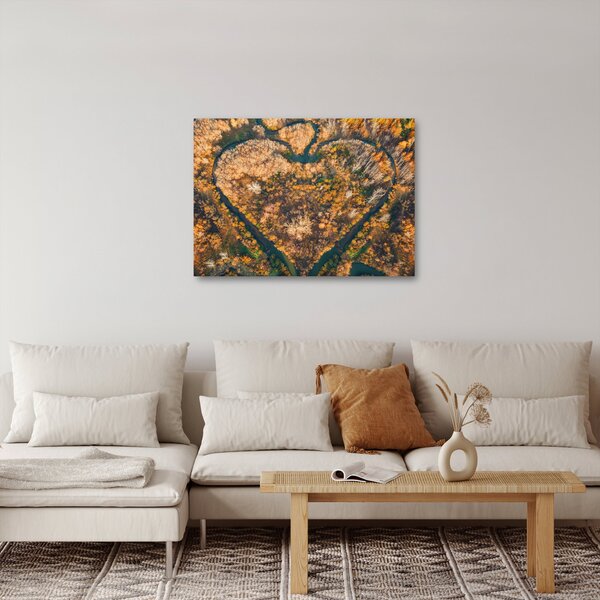 Obraz - Řeka ve tvaru srdce (70x50 cm)