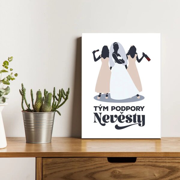 Sablio Dárková cedulka Tým podpory nevěsty: 30x40 cm