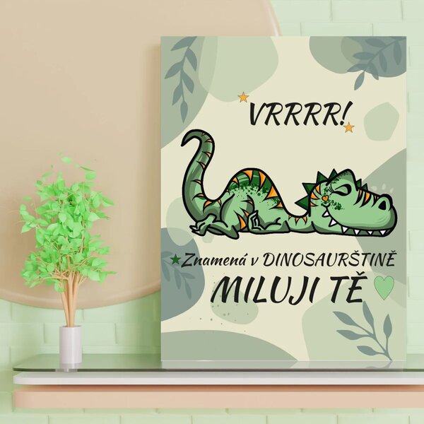 Sablio Dárková cedulka Dinosaurus: 30x40 cm