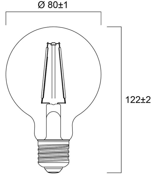 LED žárovka Sylvania RETRO E27 2700K 6W