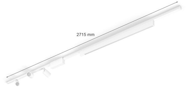 8719514407824 Philips Hue White and Color Ambiance Perifo LED stropní svítidlo bodové - souprava s lištou 44,6W/3x490lm,1x1700lm 2000-6500K+RGB bílé