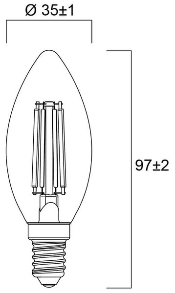 LED žárovka Sylvania RETRO E14 2700K 4.5W