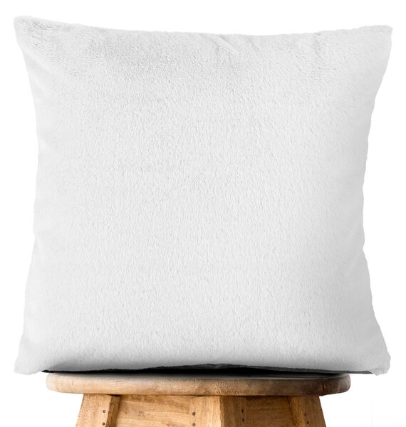 Biante Plyšový dekorační povlak na polštář PL-002 Světle šedý/tmavě šedý 30 x 50 cm