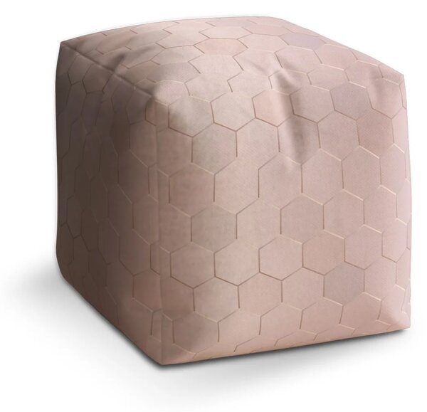 Sablio Taburet Cube Rose gold - 40x40x40 cm