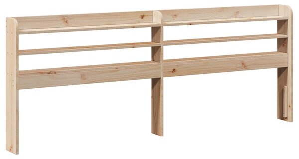 Rám postele s čelem 200 x 200 cm masivní borové dřevo 3306718