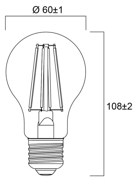LED žárovka Sylvania RETRO E27 2700K 8W