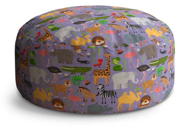 Sablio Taburet Circle Animované safari: 38x48 cm