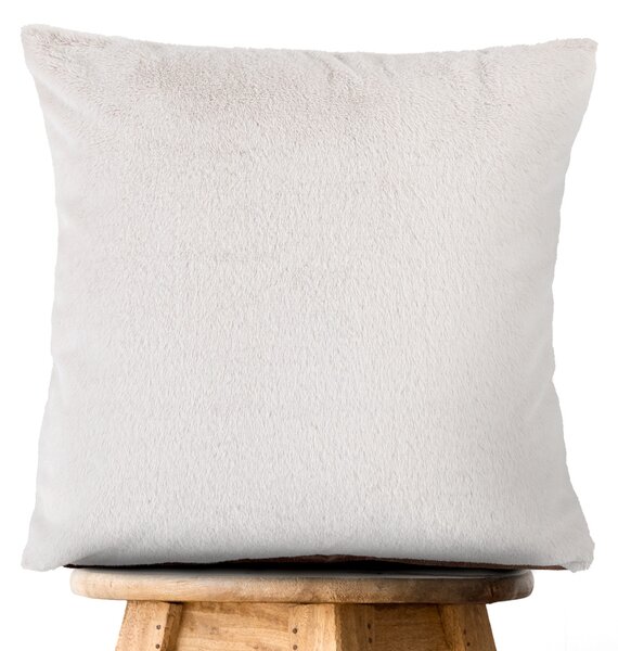 Biante Plyšový dekorační povlak na polštář PL-003 Světle béžový/světle hnědý 30 x 50 cm