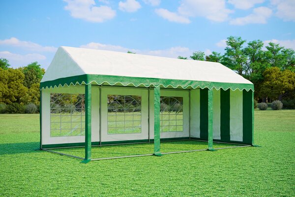 Párty stan 3x6 m PREMIUM - ohnivzdorný barva Modro-bílá