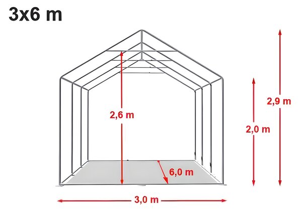 Párty stan 3x6 m PREMIUM - ohnivzdorný barva Modro-bílá