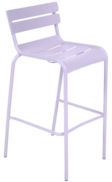 Fialová kovová barová židle Fermob Luxembourg 80 cm
