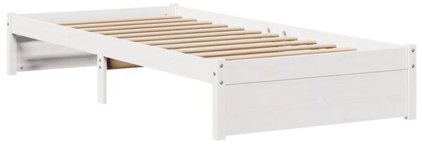 Rám postele s čelem bílý 75 x 190 cm masivní borovice 3306721