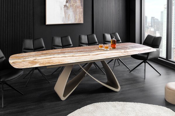 Jídelní stůl INFINITY ONYX 180-220-260 CM keramika rozkládací Nábytek | Jídelní prostory | Jídelní stoly | Rozkládací