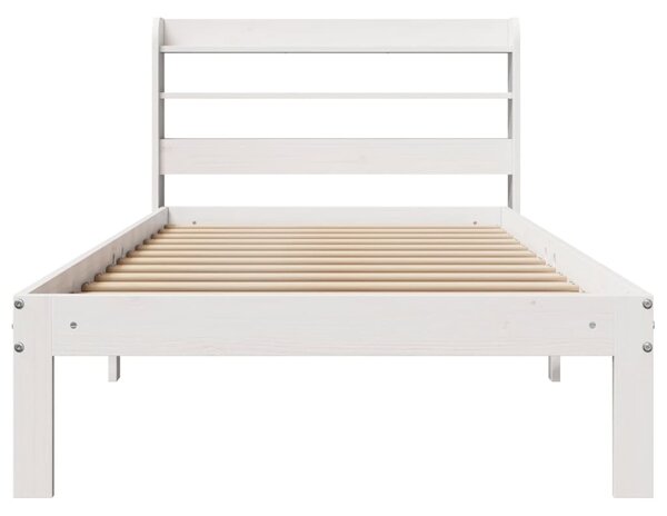Rám postele s čelem bílý 75 x 190 cm masivní borovice 3306773