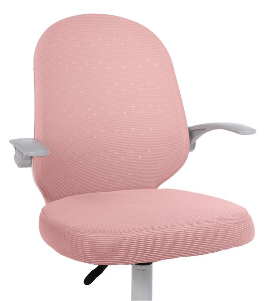 Dětská otočná židle Neoseat JUNI 012 — látka, růžová