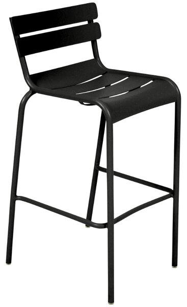 Černá kovová barová židle Fermob Luxembourg 80 cm