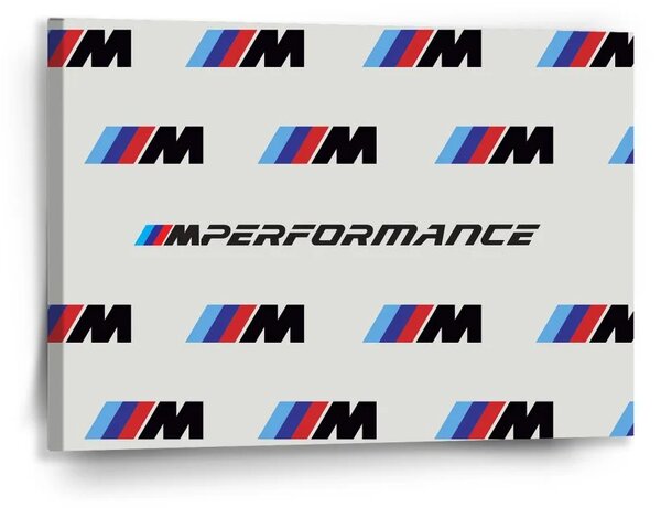 Sablio Obraz MPERFORMANCE bílý vzor - 90x60 cm