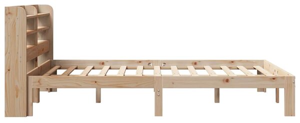 Rám postele s čelem 90 x 200 cm masivní borové dřevo 3306782