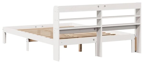 Rám postele s čelem bez matrace bílý 140x190 cm 3306781