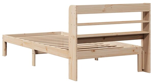 Rám postele s čelem 90 x 200 cm masivní borové dřevo 3306782